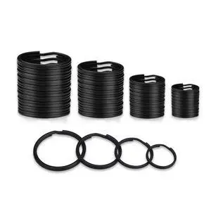 40 Pack Black Key Ring Keychain Assorted in 4 Sizes Metal Round Split Key Chains Rings for Home Car Dog Tag Office Lanyards Keys Attachment 40 Pack Black Key Ring Keychain Assorted in 4 Sizes Metal Round Split Key Chains Rings for Home Car Dog Tag Office Lanyards Keys Attachment