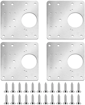 4Pcs Cabinet Door Repair Plate Kit Cabinet Hinge Repair Plate Kit | 24 Screws, Stainless Steel, Durable, Upgraded, For Wooden, Kitchen, Cupboard Door, Locker, Furniture 4Pcs Cabinet Door Repair Plate Kit Cabinet Hinge Repair Plate Kit | 24 Screws, Stainless Steel, Durable, Upgraded, For Wooden, Kitchen, Cupboard Door, Locker, Furniture