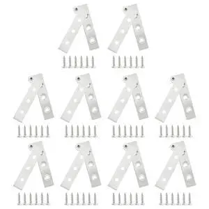 Door Pivot Hinges, Stainless Steel, 65mm/2.5 in, 10 Pcs | 360 Degree Rotatable, Concealed Hinges, With Screws, For Windows, Door, Cabinet, Cupboard Door Pivot Hinges, Stainless Steel, 65mm/2.5 in, 10 Pcs | 360 Degree Rotatable, Concealed Hinges, With Screws, For Windows, Door, Cabinet, Cupboard