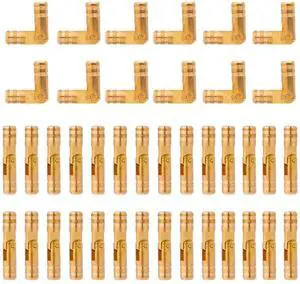 40pcs Mini Barrel Hinges, 2x0.4x0.4cm/0.79x0.16x0.16in Tiny Solid Hidden Brass Cylindrical Hinges for Jewelry Wooden Box Craft DIY Model Making & Small Woodworking Projects 40pcs Mini Barrel Hinges, 2x0.4x0.4cm/0.79x0.16x0.16in Tiny Solid Hidden Brass Cylindrical Hinges for Jewelry Wooden Box Craft DIY Model Making & Small Woodworking Projects