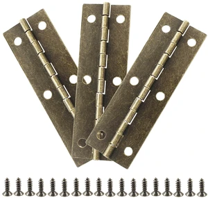 Metal Foldable Butt Hinge, Bronze, 74 * 23MM, 12PCS | Solid Butt Hinges, Long, Home Furniture Hardware, For Cabinet Door Closet Metal Foldable Butt Hinge, Bronze, 74 * 23MM, 12PCS | Solid Butt Hinges, Long, Home Furniture Hardware, For Cabinet Door Closet