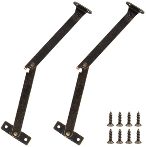 2Pcs Brass Lid Support Hinges, 7.87" x 1.57" | Folding Lift Up Stay Hinge, With Mounting Screws, For Furniture Wooden Boxes Jewelry Case Chest Cabinet Cupboard 2Pcs Brass Lid Support Hinges, 7.87" x 1.57" | Folding Lift Up Stay Hinge, With Mounting Screws, For Furniture Wooden Boxes Jewelry Case Chest Cabinet Cupboard