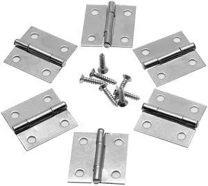 12Pcs 1 Inch 304 Stainless Steel Butt Hinges, Sliver | Jewelry Box Hinges, Small Cabinet Hinge, Square Door Hinge, Folding Craft for Furniture Cupboard Drawer 12Pcs 1 Inch 304 Stainless Steel Butt Hinges, Sliver | Jewelry Box Hinges, Small Cabinet Hinge, Square Door Hinge, Folding Craft for Furniture Cupboard Drawer