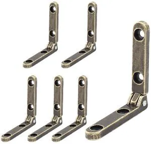 6 Pcs Jewelry Box Hinges, Bronze | Mini Hinges, 90 Degree, Wood Box, Folding Hinges, With Screws 6 Pcs Jewelry Box Hinges, Bronze | Mini Hinges, 90 Degree, Wood Box, Folding Hinges, With Screws