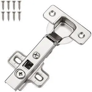 1 Pair (2 Pcs) Clip On Full Overlay Frameless Furniture Cabinet Door Concealed Hinges Nickel Plated Cabinet Hardware 1 Pair (2 Pcs) Clip On Full Overlay Frameless Furniture Cabinet Door Concealed Hinges Nickel Plated Cabinet Hardware
