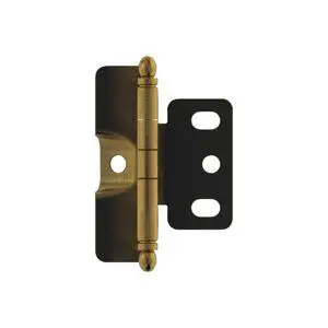 3/4" Full Wrap Antique Brass Decorative Cabinet Hinge | Non-Self-Closing Steel Cabinet Hinge for Doors with 3/4" (19mm) Door Thickness; Full Inset, Full Wrap 3/4" Full Wrap Antique Brass Decorative Cabinet Hinge | Non-Self-Closing Steel Cabinet Hinge for Doors with 3/4" (19mm) Door Thickness; Full Inset, Full Wrap