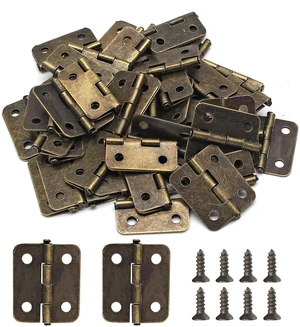 Mini Hinge 50PCS 18 x 15 mm for Wooden Jewelry Box | Pure Copper, Retro Design, 200 Pieces Replacement Screws, For Crafts Wooden Box Jewelry Chest Cabinet, DIY Accessories Mini Hinge 50PCS 18 x 15 mm for Wooden Jewelry Box | Pure Copper, Retro Design, 200 Pieces Replacement Screws, For Crafts Wooden Box Jewelry Chest Cabinet, DIY Accessories