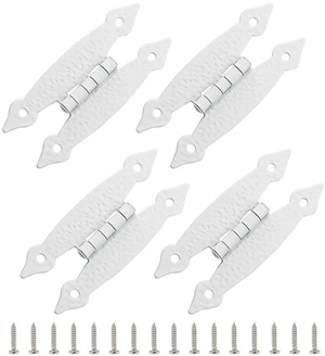 White Flush H-Hinges, 4 Pcs | Antique H-Shape, For Cabinet Shutter Cupboard White Flush H-Hinges, 4 Pcs | Antique H-Shape, For Cabinet Shutter Cupboard