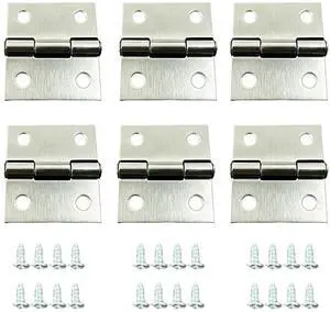 Stainless Steel Butt Hinges, 1 Inch Mini Folding Hinges with Screws for Cabinet, Drawer, Box, Furniture & DIY Craft Stainless Steel Butt Hinges, 1 Inch Mini Folding Hinges with Screws for Cabinet, Drawer, Box, Furniture & DIY Craft
