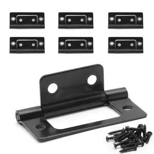 6 Pcs 2 Inch Matte Black Non-Mortise Hinges | No Mortise Cutting Required, Includes Mounting Screws, Iron Construction, for Cabinet and Bathroom Doors 6 Pcs 2 Inch Matte Black Non-Mortise Hinges | No Mortise Cutting Required, Includes Mounting Screws, Iron Construction, for Cabinet and Bathroom Doors
