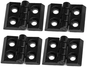 4 Pcs Zinc Alloy Hinge Sets Black Door Frame Hinges for 2020 Aluminum Extrusion Profile Slot 6mm, Frame Hinges Aluminum Profile Hinge Install Kit (Black) 4 Pcs Zinc Alloy Hinge Sets Black Door Frame Hinges for 2020 Aluminum Extrusion Profile Slot 6mm, Frame Hinges Aluminum Profile Hinge Install Kit (Black)