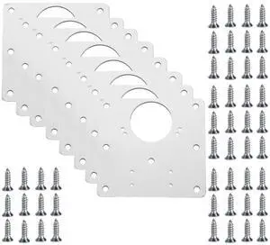 8 Pcs Hinge Repair Plate, 3.5 Inch x 3.5 Inch Stainless Steel Cabinet Door Panel Reinforcement Plate for Installation and Repair of Hinges (8) 8 Pcs Hinge Repair Plate, 3.5 Inch x 3.5 Inch Stainless Steel Cabinet Door Panel Reinforcement Plate for Installation and Repair of Hinges (8)