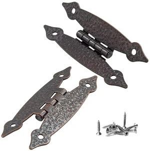 H Cabinet Hinge, Antique Copper, 3.5" x 1.5", 2Pcs | Offset Hinge, Flush Door Hinge, Decorative Flat Hinges, With Mounting Screws, For Cabinet Closet Wooden Box H Cabinet Hinge, Antique Copper, 3.5" x 1.5", 2Pcs | Offset Hinge, Flush Door Hinge, Decorative Flat Hinges, With Mounting Screws, For Cabinet Closet Wooden Box