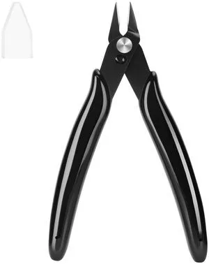5 Inch Micro Wire Cutters, 1 Pack Precision Flush Cutters, Zip Tie Cutter | Sharp Small Flush Cut Pliers for Crafting, Floral, 3D Print, Jewelry Making, Plastic Models, Electronics, Black 5 Inch Micro Wire Cutters, 1 Pack Precision Flush Cutters, Zip Tie Cutter | Sharp Small Flush Cut Pliers for Crafting, Floral, 3D Print, Jewelry Making, Plastic Models, Electronics, Black