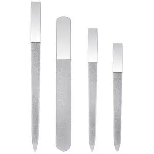 4 Pcs Metal Nail File Diamond, Double-Sided, 5.9 Inch | Stainless steel, pointed and round tips, for fingernails, toenails, acrylic and natural nails, for salon home travel use 4 Pcs Metal Nail File Diamond, Double-Sided, 5.9 Inch | Stainless steel, pointed and round tips, for fingernails, toenails, acrylic and natural nails, for salon home travel use