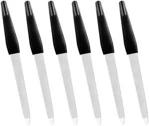 Fingernail Files (6 Pack), Metal Nail Files for Natural Nails Stainless Steel 6 Inch Nail File with Sharp Pointed Tip Non Slip Handle, Finger Nail Filers for Women Sapphire Grit Sword Diamond Black Fingernail Files (6 Pack), Metal Nail Files for Natural Nails Stainless Steel 6 Inch Nail File with Sharp Pointed Tip Non Slip Handle, Finger Nail Filers for Women Sapphire Grit Sword Diamond Black