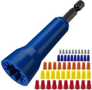 Wire Nut Driver, Spin Twist Wire Connector Socket | Wire Connector Driver with 1/4" Chuck, Enhanced Wiring Efficiency, 1*Wire Twister Tool+50pcs Wire Caps, Christmas Best Gifts, Wire Nut Driver, Spin Twist Wire Connector Socket | Wire Connector Driver with 1/4" Chuck, Enhanced Wiring Efficiency, 1*Wire Twister Tool+50pcs Wire Caps, Christmas Best Gifts,