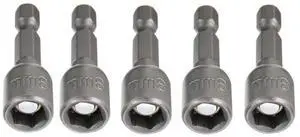 Set of 5 Magnetic Socket 8mm, 1/4" Hex Shank Drill Adapter for Nut Driver, Power Drills and Impact Socket Adapter, 42mm Length Set of 5 Magnetic Socket 8mm, 1/4" Hex Shank Drill Adapter for Nut Driver, Power Drills and Impact Socket Adapter, 42mm Length