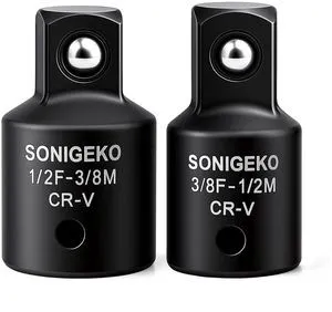 2-Piece Impact Socket Adapter and Reducer Set | 3/8"Female to 1/2 Male Adapter, 1/2" Female to 3/8"Male Reducer 2-Piece Impact Socket Adapter and Reducer Set | 3/8"Female to 1/2 Male Adapter, 1/2" Female to 3/8"Male Reducer