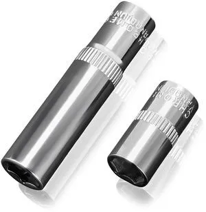 2Pcs 1/4" Drive 8mm Deep & Shallow Socket Set 6-Point CR-V Metric Impact Socket for Ratchet Torque Electric Wrenches Car Repair, Mirror Chrome Finish 2Pcs 1/4" Drive 8mm Deep & Shallow Socket Set 6-Point CR-V Metric Impact Socket for Ratchet Torque Electric Wrenches Car Repair, Mirror Chrome Finish
