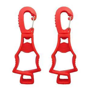 Work Gloves Grabber Holder Clip to Pants, 2 Pieces Red Work Gloves Grabber Holder Clip to Pants, 2 Pieces Red