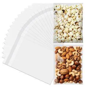 200 Pcs 5 x 7 Clear Resealable Cookie Bags | Self Sealing Cellophane Bags for Packaging Cookies, Candy and Products 200 Pcs 5 x 7 Clear Resealable Cookie Bags | Self Sealing Cellophane Bags for Packaging Cookies, Candy and Products