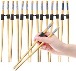 7 Pairs Reusable Training Chopsticks Beginners for Kids Adults Learners, Japanese Wooden Chopsticks Trainers Helpers Set, Dishwasher Safe, L8.86Inch (5.Simplicity print) 7 Pairs Reusable Training Chopsticks Beginners for Kids Adults Learners, Japanese Wooden Chopsticks Trainers Helpers Set, Dishwasher Safe, L8.86Inch (5.Simplicity print)
