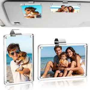 2 Pack Car Picture Holder and Visor Photo Clip, Car Sun Visor Picture Frame | Personalized Acrylic Magnetic Car Photo Holder, 2.36 x 3.54 In Car Picture Frame, Suitable for Family, Couple, Pet Photos 2 Pack Car Picture Holder and Visor Photo Clip, Car Sun Visor Picture Frame | Personalized Acrylic Magnetic Car Photo Holder, 2.36 x 3.54 In Car Picture Frame, Suitable for Family, Couple, Pet Photos