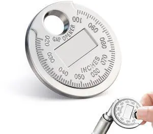 OLLBIT Spark Plug Gapper,Spark Plug Measuring Tool,Scaled from .020" to .100",Zinc Alloy Portable Spark Plug Adjustment Tool,Gap Measuring Tool of Car Accessories (1 Pcs) OLLBIT Spark Plug Gapper,Spark Plug Measuring Tool,Scaled from .020" to .100",Zinc Alloy Portable Spark Plug Adjustment Tool,Gap Measuring Tool of Car Accessories (1 Pcs)