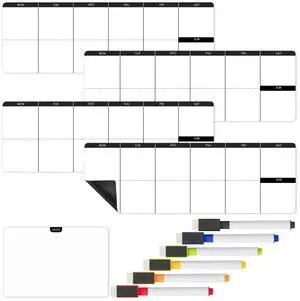 4" x 12" Dry Erase Magnetic Weekly Planner for Fridge, 11 pcs | 4x Weekly Chore Chart, 6x Colorful Whiteboard Markers and 6" x 4" Magnetic Whiteboard Note 4" x 12" Dry Erase Magnetic Weekly Planner for Fridge, 11 pcs | 4x Weekly Chore Chart, 6x Colorful Whiteboard Markers and 6" x 4" Magnetic Whiteboard Note