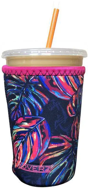 Koverz Iced Coffee Sleeve, Insulated Neoprene Cup Sleeve, Fits a 24 Oz. Coffee Cup, Washable and Reusable, Iced Coffee Accessories, Medium Tropics Koverz Iced Coffee Sleeve, Insulated Neoprene Cup Sleeve, Fits a 24 Oz. Coffee Cup, Washable and Reusable, Iced Coffee Accessories, Medium Tropics