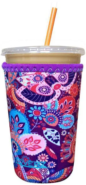 Koverz Iced Coffee Sleeve, Insulated Neoprene Cup Sleeve, Fits a 24 Oz. Coffee Cup, Washable and Reusable, Iced Coffee Accessories, Medium Paisley Koverz Iced Coffee Sleeve, Insulated Neoprene Cup Sleeve, Fits a 24 Oz. Coffee Cup, Washable and Reusable, Iced Coffee Accessories, Medium Paisley