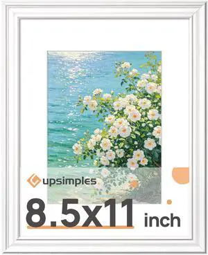 8.5 by 11 Picture Frame, Vintage Frames Decor, 1Pack White | Fit 6x8 and 8.5x11 Photo, Wall or Tabletop Display, Antique-style Decoration, Rustic Farmhouse Decor, For Weddings 8.5 by 11 Picture Frame, Vintage Frames Decor, 1Pack White | Fit 6x8 and 8.5x11 Photo, Wall or Tabletop Display, Antique-style Decoration, Rustic Farmhouse Decor, For Weddings