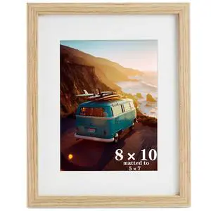 Luxdart 8x10 Picture Frame - Solid Wood Picture Frames with HD Plexiglass, Oak Wood 8x10 Photo Frames Matted to Displays 5x7, Oak Wood Frame for Wall mounting - 1 Pack Luxdart 8x10 Picture Frame - Solid Wood Picture Frames with HD Plexiglass, Oak Wood 8x10 Photo Frames Matted to Displays 5x7, Oak Wood Frame for Wall mounting - 1 Pack