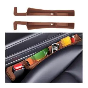 Zpana 2PCS Car Seat Gap Filler, Vehicle Side Set Console Plug Organizer, Multifunctional Automotive Interior Storage Box Crevice Stopper Accessories from Dropping, Universal Fit (Dark Brown) Zpana 2PCS Car Seat Gap Filler, Vehicle Side Set Console Plug Organizer, Multifunctional Automotive Interior Storage Box Crevice Stopper Accessories from Dropping, Universal Fit (Dark Brown)