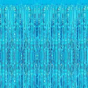 Light Blue Tinsel Foil Fringe Curtain, Photo Booth Backdrop | 2 Pcs 3.2ft x 8.2ft, Streamers Backdrop, Wedding, Bridal Shower, Baby Shower, Bachelorette, Party Decorations Light Blue Tinsel Foil Fringe Curtain, Photo Booth Backdrop | 2 Pcs 3.2ft x 8.2ft, Streamers Backdrop, Wedding, Bridal Shower, Baby Shower, Bachelorette, Party Decorations