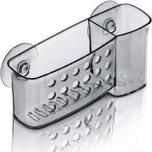 Bath Caddy Basket with Suction Cups, 6 in, Clear (1 Pack) Bath Caddy Basket with Suction Cups, 6 in, Clear (1 Pack)