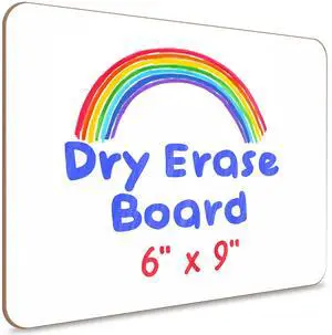 Small White Board 6x9 Double Sided Dry Erase Personal Board | Double Sided Personal Whiteboard, Premium Masonite Hardboard, Wipes Clean No Ghosting, Students Classroom And Home Small White Board 6x9 Double Sided Dry Erase Personal Board | Double Sided Personal Whiteboard, Premium Masonite Hardboard, Wipes Clean No Ghosting, Students Classroom And Home