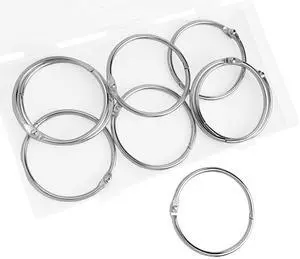 2 Inch (9 Pack) Loose Leaf Binder Rings, Keychain Key and Metal Book Nickel Plated Steel BinderRings,Silver, for School, Home, or Office 2 Inch (9 Pack) Loose Leaf Binder Rings, Keychain Key and Metal Book Nickel Plated Steel BinderRings,Silver, for School, Home, or Office