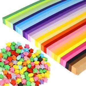 1512 Sheets Origami Paper, 27 Colors Double Sided Paper Star Strips | 9.25 x 0.4 Inch Lucky Origami Star Paper Strips Kit for DIY Hand Art Crafts Great Gift Festival Decoration 1512 Sheets Origami Paper, 27 Colors Double Sided Paper Star Strips | 9.25 x 0.4 Inch Lucky Origami Star Paper Strips Kit for DIY Hand Art Crafts Great Gift Festival Decoration