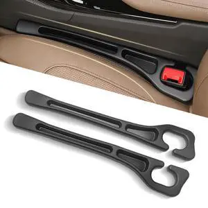 Car Seat Gap Filler Set of 2, 3-in-1 Seat Gap Filler with Organizer & Hook, Soft Foam Gap Stopper Universal Fit for Car SUV Truck, Prevent Items Dropping Between Seat and Console Car Seat Gap Filler Set of 2, 3-in-1 Seat Gap Filler with Organizer & Hook, Soft Foam Gap Stopper Universal Fit for Car SUV Truck, Prevent Items Dropping Between Seat and Console
