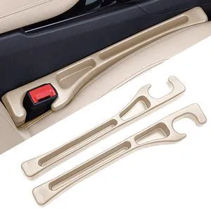 ROCKHUGO Seat Gap Fillers with Seat Belt Holes,No Drop Seat Guard for Cars,Car Side Seat Gap Filler Organizer 2 Pack (Beige) ROCKHUGO Seat Gap Fillers with Seat Belt Holes,No Drop Seat Guard for Cars,Car Side Seat Gap Filler Organizer 2 Pack (Beige)