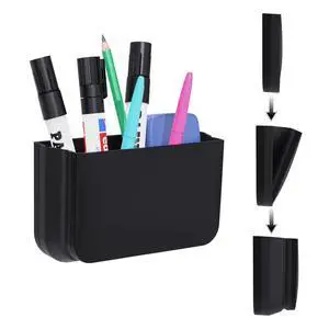 Magnetic Foldable Pen Holder Desk Accessories for Home Office 1 Pack Black | Strong Magnet, Space Saving, Dry Erase Marker Pencil Holder for Whiteboard, Locker,Refrigerator, Remote Holder Magnetic Foldable Pen Holder Desk Accessories for Home Office 1 Pack Black | Strong Magnet, Space Saving, Dry Erase Marker Pencil Holder for Whiteboard, Locker,Refrigerator, Remote Holder