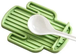 Silicone Cute Spoons Rest for Stove Top - BPA-Free, Heat-Resistant Cactus Spoon Holder for Countertop Funny Utensils Rest (1, Green) Silicone Cute Spoons Rest for Stove Top - BPA-Free, Heat-Resistant Cactus Spoon Holder for Countertop Funny Utensils Rest (1, Green)