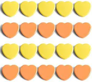 ZDZBLX Fridge Magnets - 20PCS Heart Strong Refrigerator Magnets - Heavy Duty Small Magnets for Whiteboard, Locker, Office & School - Cute Decorative Magnet for Home Kitchen Crafts Map (Orange+Yellow) ZDZBLX Fridge Magnets - 20PCS Heart Strong Refrigerator Magnets - Heavy Duty Small Magnets for Whiteboard, Locker, Office & School - Cute Decorative Magnet for Home Kitchen Crafts Map (Orange+Yellow)