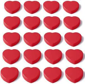 PYJLBX Heart Fridge Magnets, 20Pcs Strong Small Red for Whiteboard & Office | Cute mini decorative refrigerator magnets for home, classroom, kitchen & metal surfaces. Heavy duty hold for lockers & cra PYJLBX Heart Fridge Magnets, 20Pcs Strong Small Red for Whiteboard & Office | Cute mini decorative refrigerator magnets for home, classroom, kitchen & metal surfaces. Heavy duty hold for lockers & cra