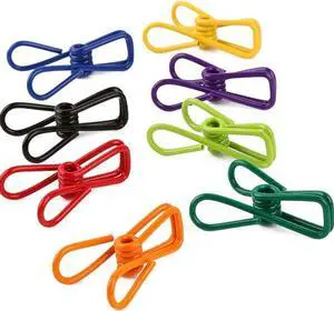 JDYYICZ Clips,10 PCS Assorted Clips Utility - PVC 2Inch,Clip for Laundry Hanging,Chips Bag,Paper,Multipurpose Pins, Polychrome JDYYICZ Clips,10 PCS Assorted Clips Utility - PVC 2Inch,Clip for Laundry Hanging,Chips Bag,Paper,Multipurpose Pins, Polychrome