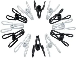 20 Pcs 2 Inch Black and White Chip Clips, PVC Coating High Elasticity Strength Steel Clothes Pins, Food Clips and Bag Clips 20 Pcs 2 Inch Black and White Chip Clips, PVC Coating High Elasticity Strength Steel Clothes Pins, Food Clips and Bag Clips