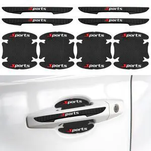 JNXIJ 8 PCS Car Door Handle Protectors, Sports Auto Door Edge Handle Cup Protector Stylish Decoration, Anti-Scratch Paint Guard Sticker Fits Most Vehicle Doors Handles, Car Accessories JNXIJ 8 PCS Car Door Handle Protectors, Sports Auto Door Edge Handle Cup Protector Stylish Decoration, Anti-Scratch Paint Guard Sticker Fits Most Vehicle Doors Handles, Car Accessories
