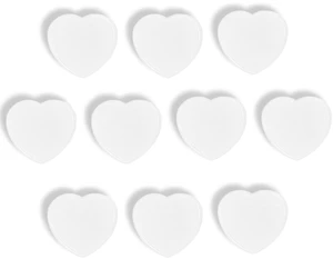 DUJEQM White Heart Fridge Magnets 10PCS Strong Small for Whiteboard, Locker | Cute Mini Heavy Duty Refrigerator Magnets for Kitchen, Office & School, Funny Dry Erase Holds Notes, Photos & Papers Secur DUJEQM White Heart Fridge Magnets 10PCS Strong Small for Whiteboard, Locker | Cute Mini Heavy Duty Refrigerator Magnets for Kitchen, Office & School, Funny Dry Erase Holds Notes, Photos & Papers Secur